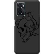 Черный чехол BoxFace OPPO A76 Skull and Roses