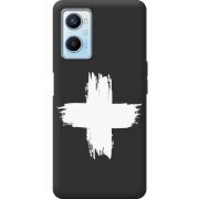 Черный чехол BoxFace OPPO A96 Білий хрест ЗСУ