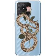 Прозрачный чехол BoxFace Realme Narzo 50A Glamor Snake
