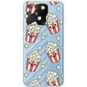 Прозрачный чехол BoxFace Realme Narzo 50A с 3D-глазками Popcorn