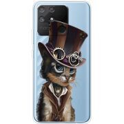 Прозрачный чехол BoxFace Realme Narzo 50A Steampunk Cat