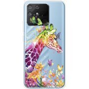 Прозрачный чехол BoxFace Realme Narzo 50A Colorful Giraffe