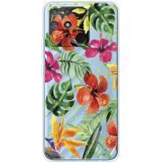 Прозрачный чехол BoxFace Realme Narzo 50A Tropical Flowers