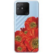 Прозрачный чехол BoxFace Realme Narzo 50A Red Poppies