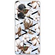 Прозрачный чехол BoxFace Huawei Nova 9 SE Cotton flowers