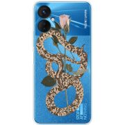 Прозрачный чехол BoxFace Tecno Spark 9 Pro Glamor Snake