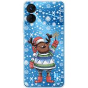 Прозрачный чехол BoxFace Tecno Spark 9 Pro Christmas Deer with Snow