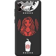 Черный чехол BoxFace Samsung Galaxy A04 (A045) RedWhite Coffee