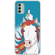 Чехол BoxFace Nokia C31 Fuck Unicorn