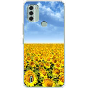 Чехол BoxFace Nokia C31 Подсолнухи