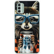 Чехол BoxFace Nokia C31 Енот с банкой