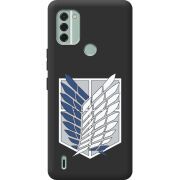 Черный чехол BoxFace Nokia C31 Атака Титанов Крылья Свободы