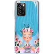 Прозрачный чехол BoxFace ZTE Blade A72 Blue Hair