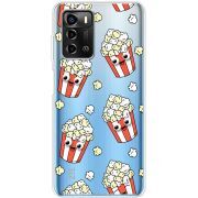 Прозрачный чехол BoxFace ZTE Blade A72 с 3D-глазками Popcorn