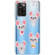 Прозрачный чехол BoxFace ZTE Blade A72 с 3D-глазками Mouse