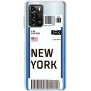 Прозрачный чехол BoxFace ZTE Blade A72 Ticket New York