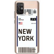 Прозрачный чехол BoxFace ZTE Blade A52 Ticket New York