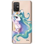 Чехол со стразами ZTE Blade A52 Unicorn Queen