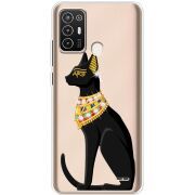 Чехол со стразами ZTE Blade A52 Egipet Cat