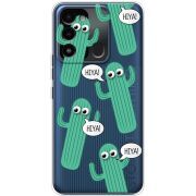 Прозрачный чехол BoxFace Tecno Spark Go 2022 с 3D-глазками HIYA