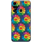 Прозрачный чехол BoxFace Tecno Spark Go 2022 Hippie Flowers