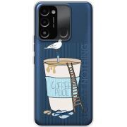 Прозрачный чехол BoxFace Tecno Spark Go 2022 Segull in Cofee Pool