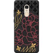 Черный чехол BoxFace Xiaomi Redmi Note 4x FranceFlowers