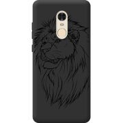 Черный чехол BoxFace Xiaomi Redmi Note 4x Lion
