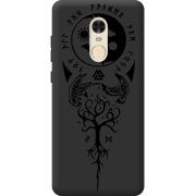 Черный чехол BoxFace Xiaomi Redmi Note 4x Hugin and Munin