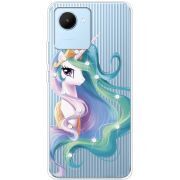 Чехол со стразами Realme C30 Unicorn Queen
