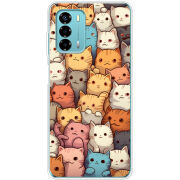 Чехол BoxFace ZTE Blade V40 Vita Котики муркотики