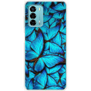 Чехол BoxFace ZTE Blade V40 Vita лазурные бабочки