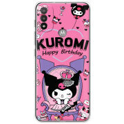 Чехол BoxFace Motorola E20 День народження Kuromi