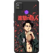 Черный чехол BoxFace Tecno POP 4 Атака Титанов Леви