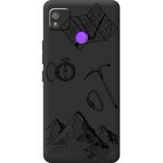 Черный чехол BoxFace Tecno POP 4 Mountains