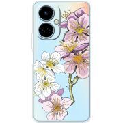 Прозрачный чехол BoxFace Tecno Camon 19 / 19 Pro Cherry Blossom
