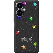 Черный чехол BoxFace Tecno Camon 19 / 19 Pro Among Us Invisible
