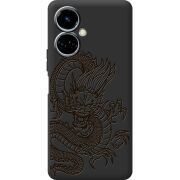 Черный чехол BoxFace Tecno Camon 19 / 19 Pro Chinese Dragon