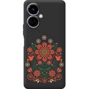 Черный чехол BoxFace Tecno Camon 19 / 19 Pro Ukrainian Ornament
