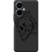 Черный чехол BoxFace Tecno Camon 19 / 19 Pro Skull and Roses