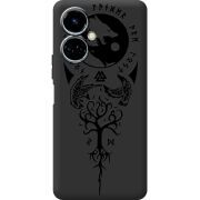 Черный чехол BoxFace Tecno Camon 19 / 19 Pro Hugin and Munin