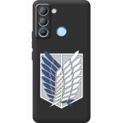 Черный чехол BoxFace Tecno POP 5 LTE Атака Титанов Крылья Свободы