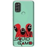 Прозрачный чехол BoxFace Blackview A70 siquid game люди в красном