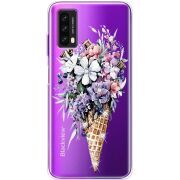 Чехол со стразами BoxFace Blackview A90 Ice Cream Flowers