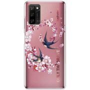 Чехол со стразами BoxFace Blackview A100 Swallows and Bloom