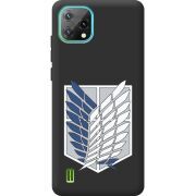 Черный чехол BoxFace Blackview A55 Атака Титанов Крылья Свободы