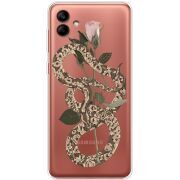 Прозрачный чехол BoxFace Samsung Galaxy A04e (A042) Glamor Snake