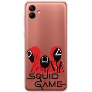 Прозрачный чехол BoxFace Samsung Galaxy A04e (A042) siquid game люди в красном