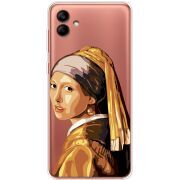 Прозрачный чехол BoxFace Samsung Galaxy A04e (A042) Девушка с жемчужной серёжкой