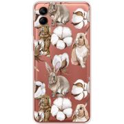 Прозрачный чехол BoxFace Samsung Galaxy A04e (A042) Cotton and Rabbits